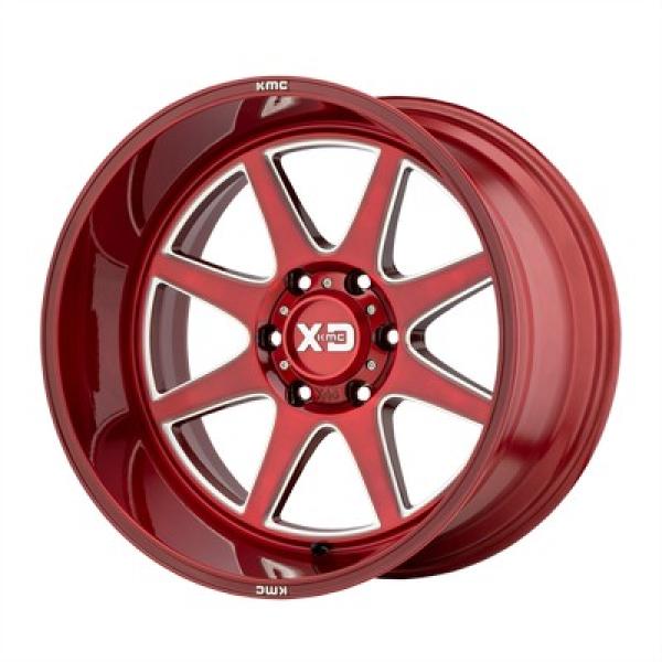 XD844 PIKE Brushed Red With Milled Accent 20x9 5X150 et18 cb110.5