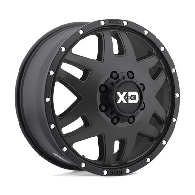 XD Wheels MACHetE DUALLY Satin Black With Reinforcing Ring 17x6.5 8X200 ...